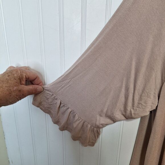 Voll Womens Tunic Tops Sz 3XL Tan Green Cheetah Print V Neck 3/4 Sleeve Lot Of 2 - Picture 9 of 15